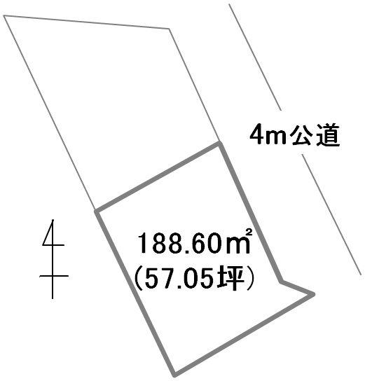 Compartment figure. Land price 5.7 million yen, Land area 188.6 sq m compartment view