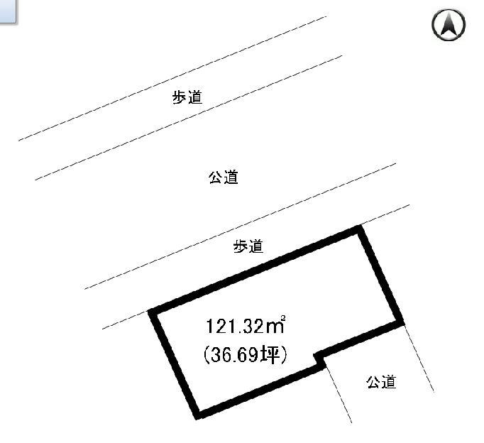 Compartment figure. Land price 5.8 million yen, Land area 121.32 sq m compartment view