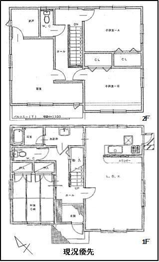 Floor plan. 11 million yen, 4LDK+S, Land area 258.54 sq m , Building area 121 sq m