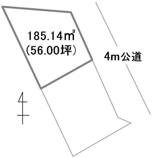Compartment figure. Land price 5.6 million yen, Land area 185.14 sq m compartment view