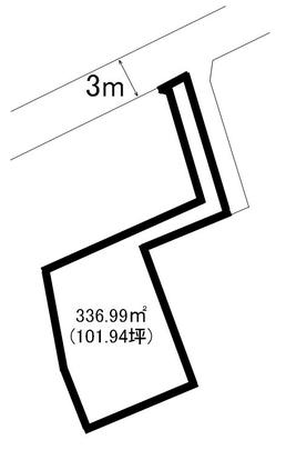 Compartment figure. Land price 12.8 million yen, Land area 336.99 sq m