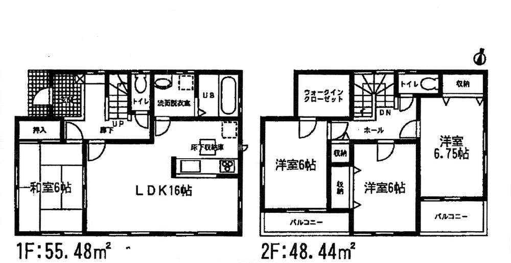 Floor plan. Price 19,800,000 yen, 4LDK, Land area 181.4 sq m , Building area 103.92 sq m