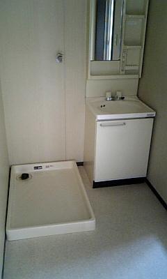 Washroom. Indoor Laundry Storage