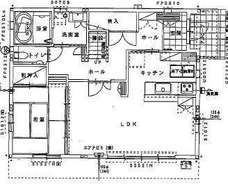 Floor plan. 32,800,000 yen, 4LDK + S (storeroom), Land area 209.62 sq m , Building area 135.44 sq m 1F Floor Plan