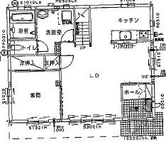 Floor plan. 32,800,000 yen, 4LDK + S (storeroom), Land area 188.89 sq m , Building area 136.44 sq m 1F Floor Plan