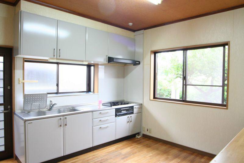 Kitchen. Bright kitchen has a window