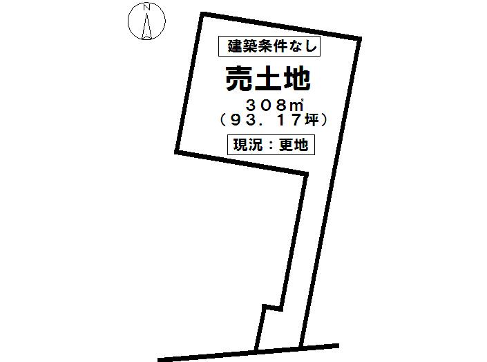 Compartment figure. Land price 4.6 million yen, Land area 308 sq m