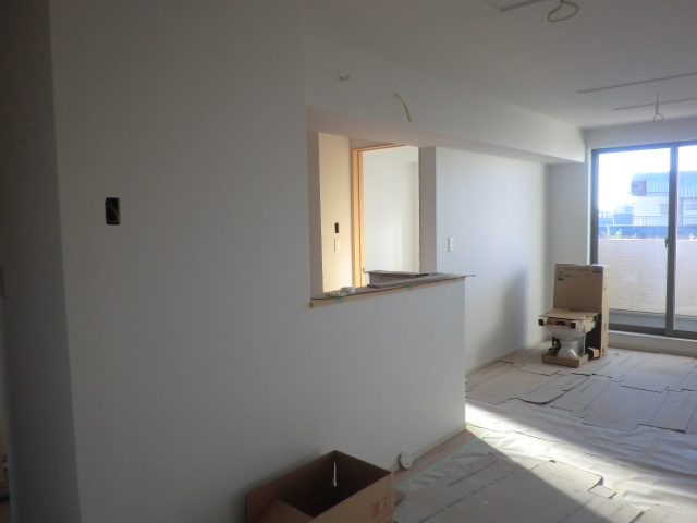 Living and room. It is a photograph of under construction.