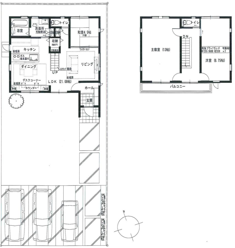Floor plan. 36.5 million yen, 4LDK, Land area 216.71 sq m , Building area 106.84 sq m spacious living and variability of the second floor of the floor plan is attractive with. 