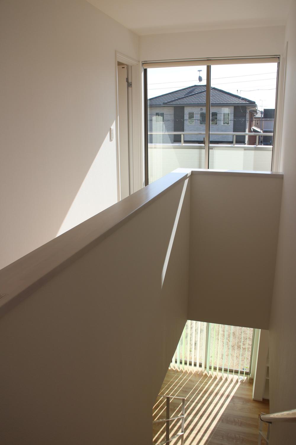 Other introspection. Landing that went up the stairs is a bright space. 