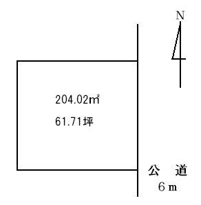 Compartment figure. Land price 13,885,000 yen, Land area 204.02 sq m
