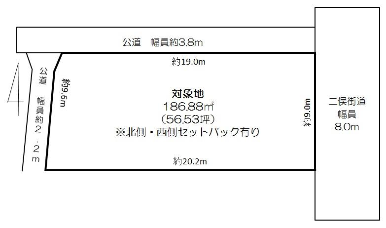 Compartment figure. Land price 15 million yen, Land area 186.88 sq m