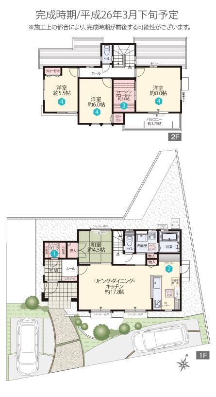Floor plan. (16), Price 28,300,000 yen, 4LDK, Land area 196.06 sq m , Building area 108.88 sq m