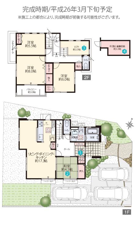Floor plan. (23), Price 28,400,000 yen, 4LDK, Land area 182.54 sq m , Building area 112.61 sq m