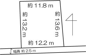 Compartment figure. Land price 9.9 million yen, Land area 173.61 sq m