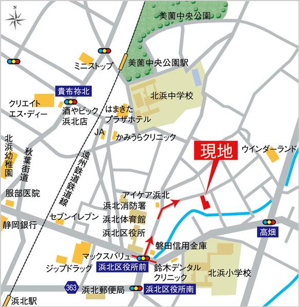 Local guide map.  ※ Near the guide map