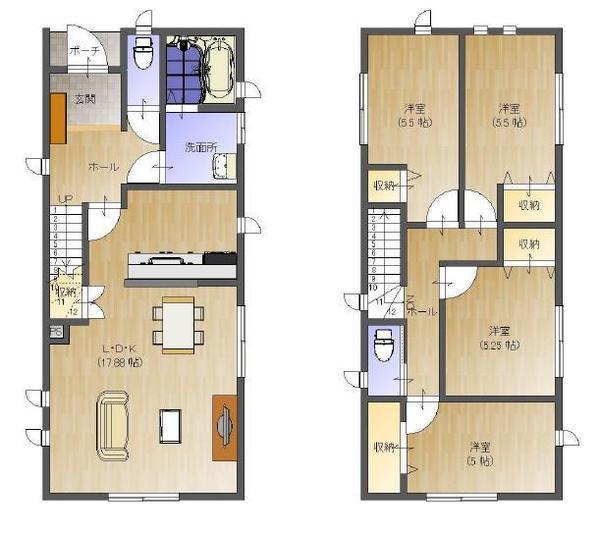 Floor plan. 24,980,000 yen, 4LDK, Land area 133.4 sq m , Building area 97.7 sq m