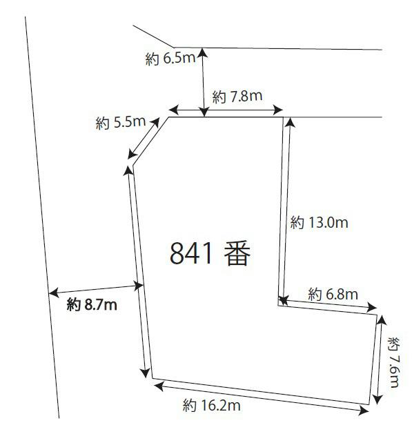 Compartment figure. Land price 11.8 million yen, Land area 261.85 sq m