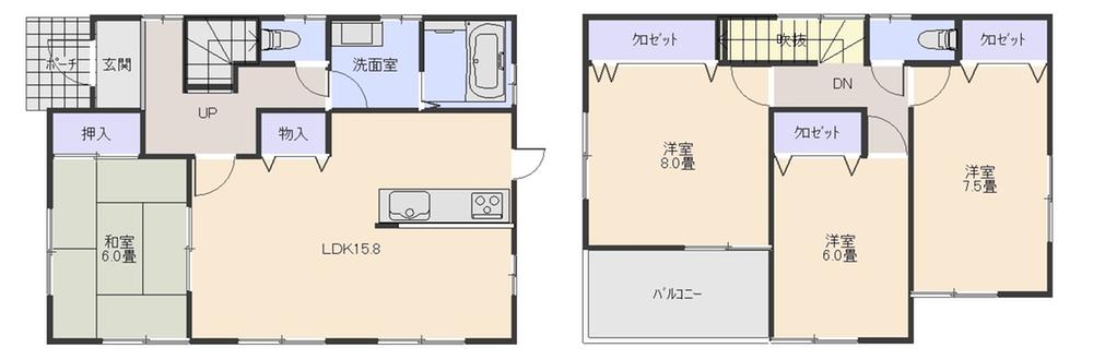 Floor plan. 24,900,000 yen, 4LDK, Land area 276.71 sq m , Building area 105.17 sq m