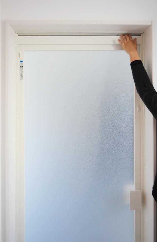 Bathroom. Vents were in the door of a bathroom, At the top of the door frame. It is also easy cleaning of the door because there is almost no irregularity. 