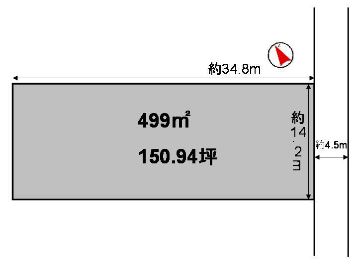 Compartment figure. Land price 13.8 million yen, Land area 499 sq m