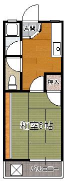 Floor plan. 16.5 million yen, 1K, Land area 196.95 sq m , Building area 127.92 sq m