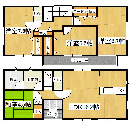 Floor plan. 27,900,000 yen, 4LDK, Land area 191.27 sq m , Building area 99.22 sq m