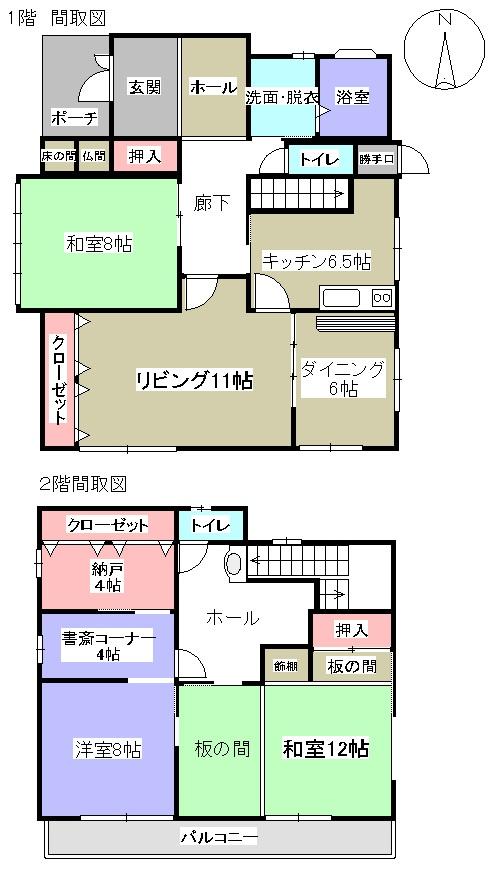 Floor plan. 29,800,000 yen, 4DK + 2S (storeroom), Land area 233 sq m , Building area 152.29 sq m