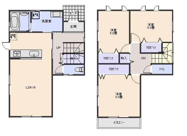 Floor plan. 24,900,000 yen, 3LDK, Land area 202.47 sq m , Building area 94.42 sq m