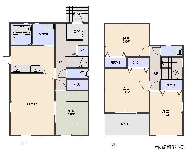 Floor plan. 26.5 million yen, 4LDK, Land area 200.81 sq m , Building area 104.34 sq m
