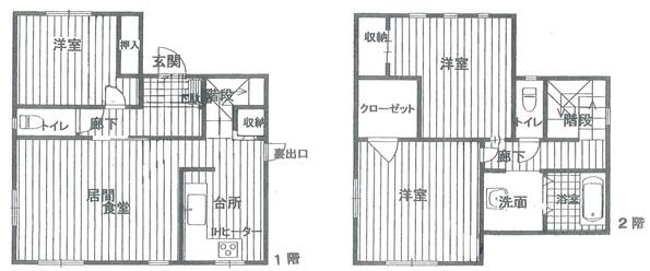 Floor plan. 21,800,000 yen, 3LDK, Land area 126.74 sq m , Building area 91.08 sq m