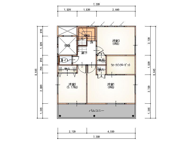 Building plan example (floor plan). Building plan example ( No. 3 locations) Building Price     18,144,000 yen, Building area 105.98 sq m