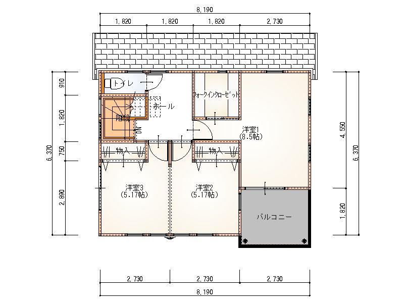 Building plan example (floor plan). Building plan example (No. 2 place) building price 17,712,000 yen, Building area 105.16 sq m