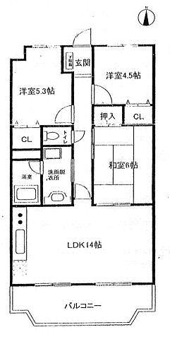 Floor plan. 3LDK, Price 10.6 million yen, Occupied area 68.67 sq m , Balcony area 8.55 sq m