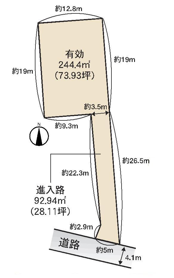 Compartment figure. Land price 15.8 million yen, Land area 337.34 sq m