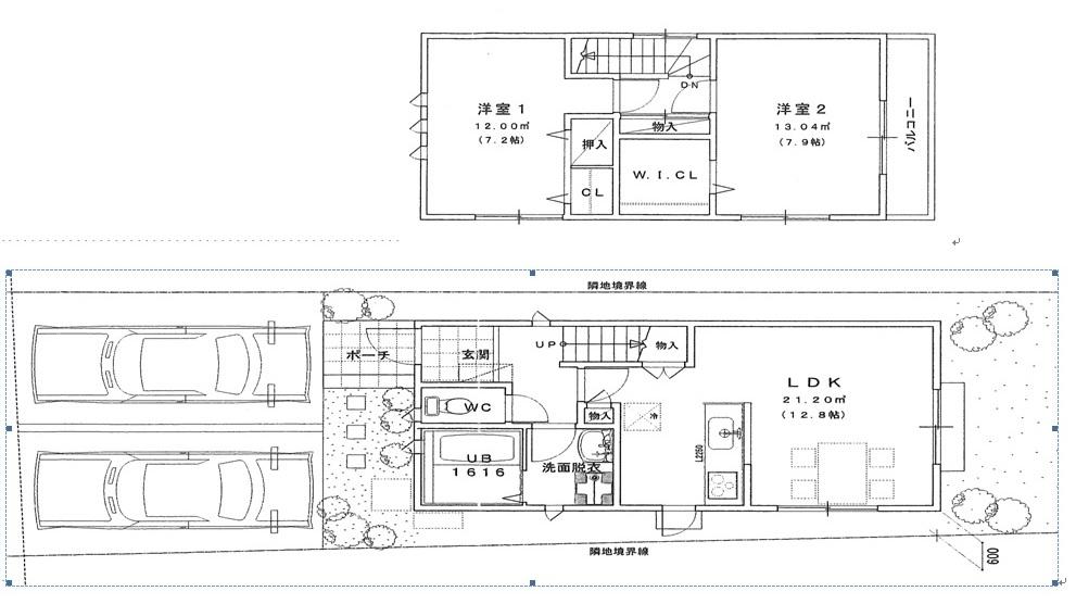 Floor plan. 14.8 million yen, 2LDK, Land area 121.66 sq m , Building area 70.8 sq m