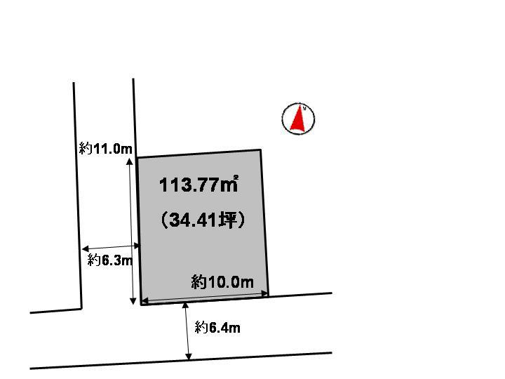 Compartment figure. Land price 13 million yen, Land area 113.77 sq m