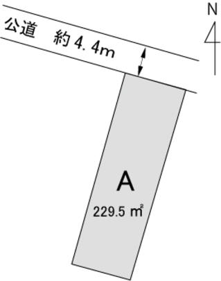 Compartment figure. Land price 6.94 million yen, Land area 229.5 sq m