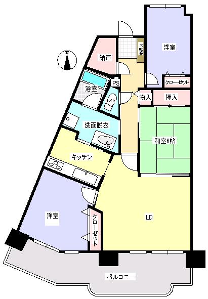 Floor plan. 3LDK + S (storeroom), Price 13 million yen, Occupied area 76.21 sq m , Balcony area 15.55 sq m