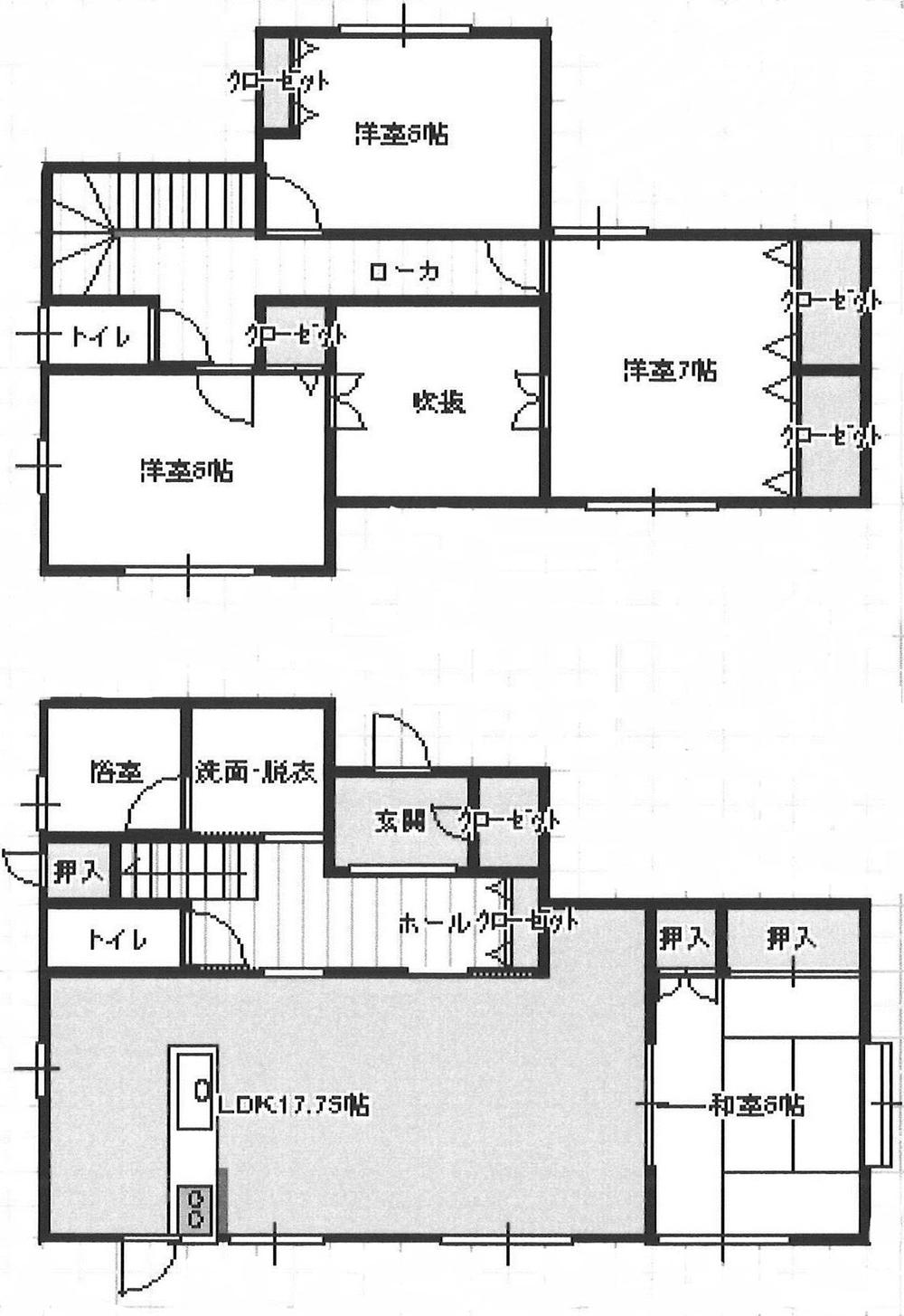 Floor plan. 24.6 million yen, 4LDK, Land area 209.68 sq m , Building area 108.89 sq m