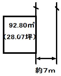Compartment figure. Land price 8.7 million yen, Land area 92.8 sq m