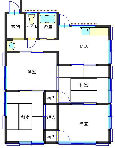 Floor plan. 23,300,000 yen, 4DK, Land area 235.74 sq m , Building area 62.93 sq m