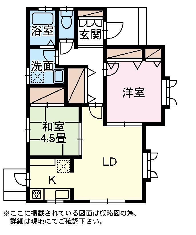 Floor plan. 11.5 million yen, 2LDK, Land area 212.55 sq m , Building area 61.02 sq m