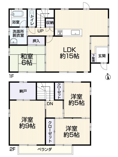 Floor plan. 19,800,000 yen, 4LDK + S (storeroom), Land area 202.4 sq m , Building area 114.27 sq m