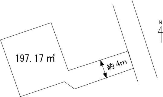 Compartment figure. Land price 12 million yen, Land area 197.17 sq m