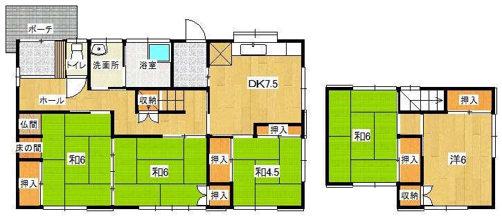 Floor plan. 12.9 million yen, 5DK, Land area 168 sq m , Building area 96.05 sq m