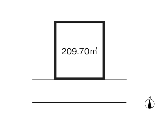 Compartment figure. Land price 12,705,000 yen, Land area 209.7 sq m
