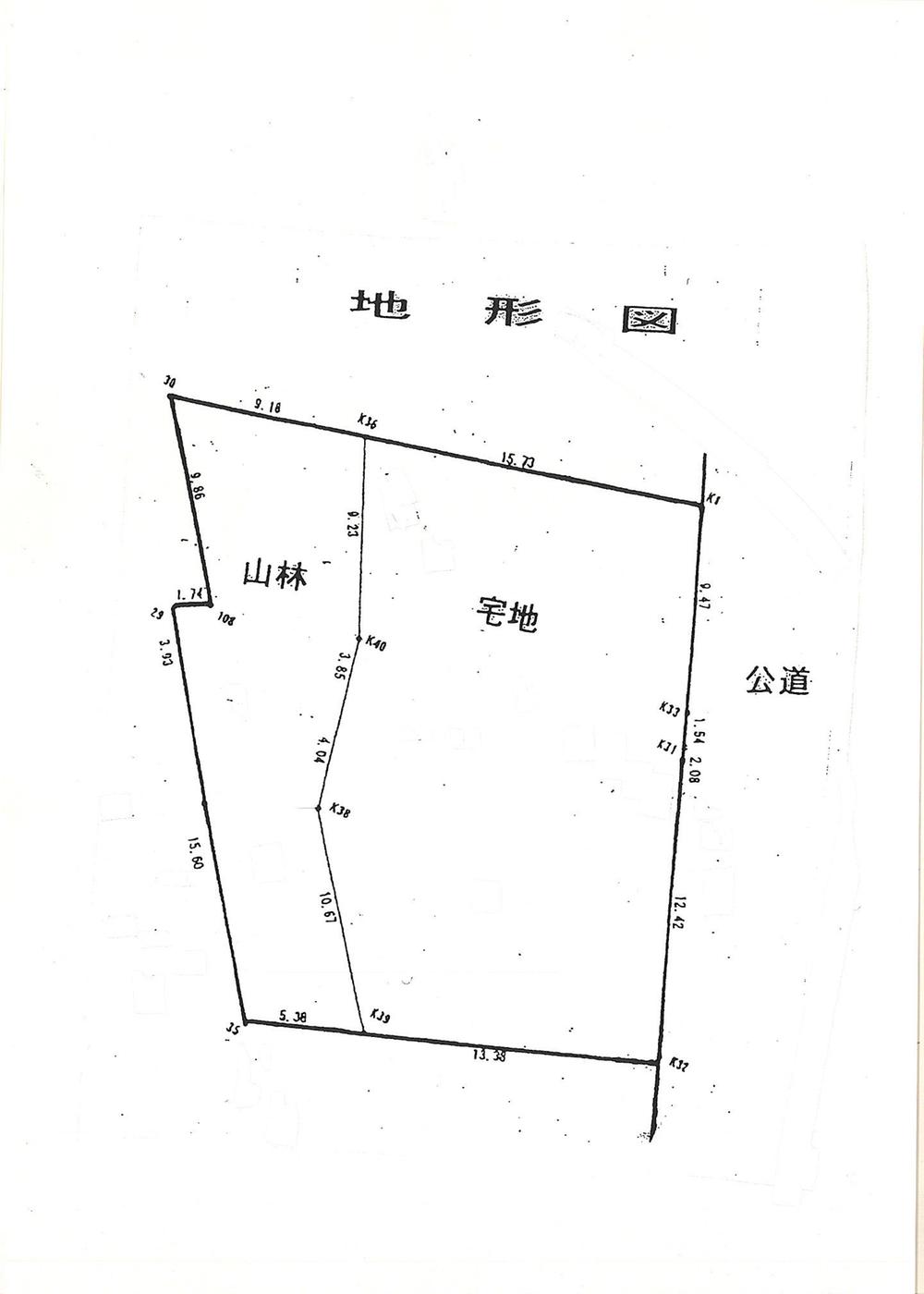 Compartment figure. Land price 18.5 million yen, Land area 583.41 sq m land category forest part 181.21 sq m (54.81 square meters): general construction Not.