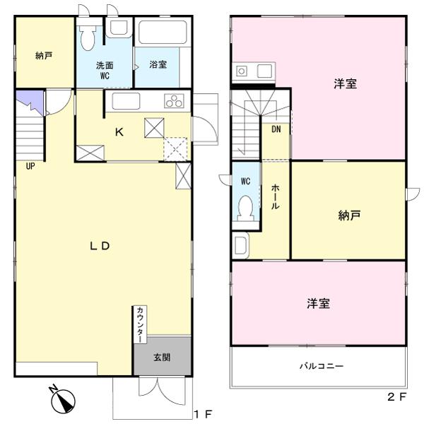 Floor plan. 29,800,000 yen, 2LDK + 2S (storeroom), Land area 520.38 sq m , Building area 121.13 sq m