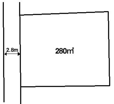 Compartment figure. Land price 27,104,000 yen, Land area 280 sq m